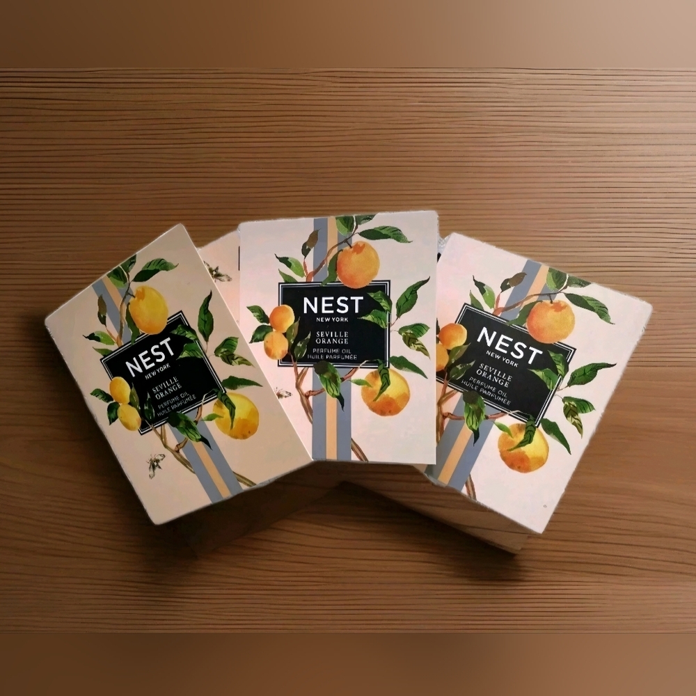 🍊 Three 3X NEST Seville Orange Perfume Oil  .059oz /1.75ml Deluxe Sample